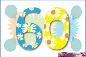 יום הולדת 60 עם פרחים